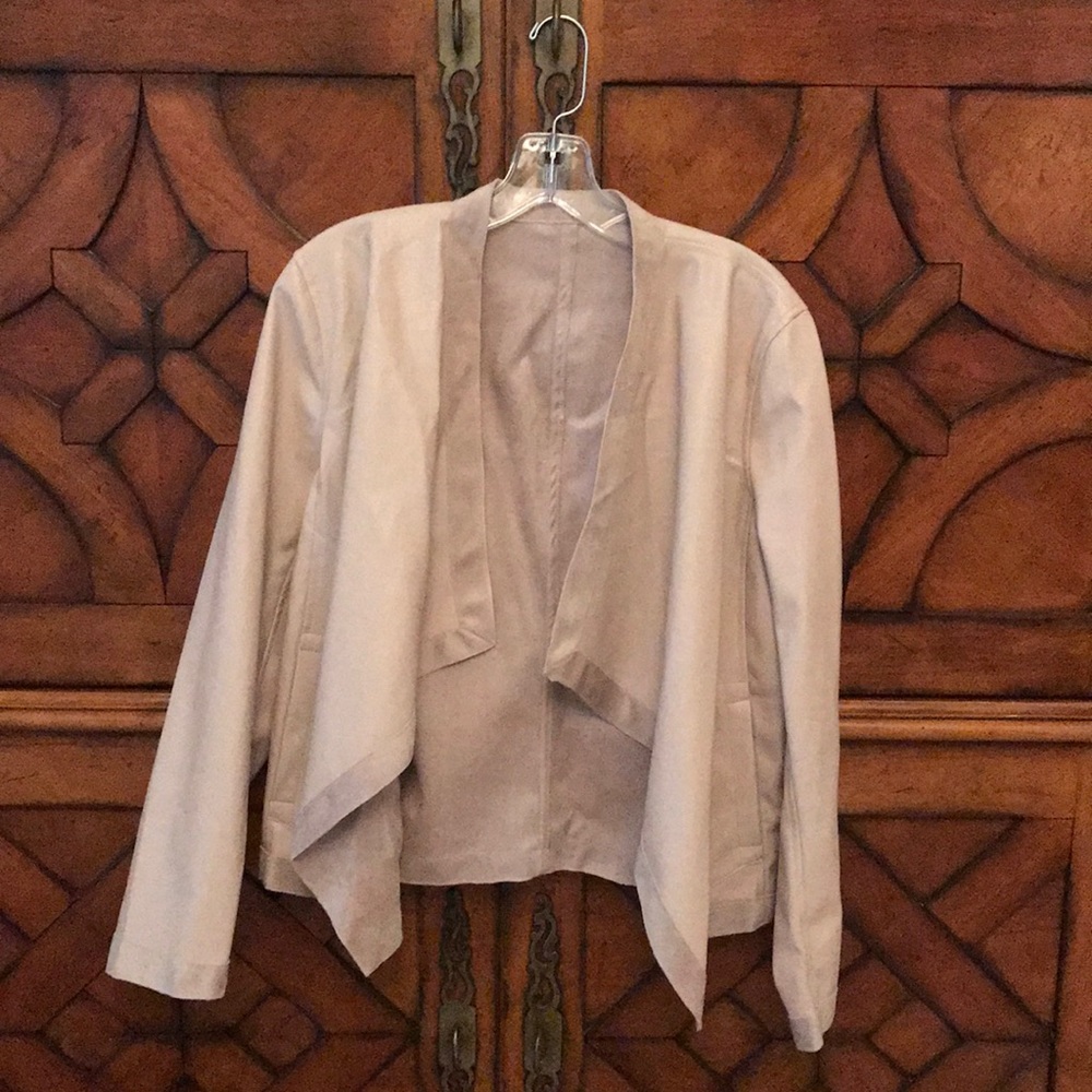 Faux leather and suede Moto jacket